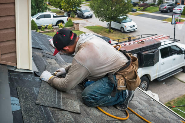 Professional Emergency Roof Repair technician working in Blackstone, VA